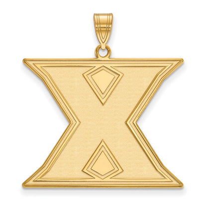 Gold Plated Sterling Silver Logoart Xavier University Letter X Extra Large Pendant