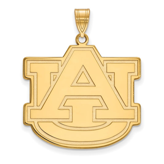10K Yellow Gold Logoart Auburn University A U Extra Large Pendant
