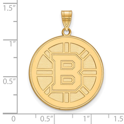 10K Yellow Gold Nhl Logoart Boston Bruins Extra Large Pendant