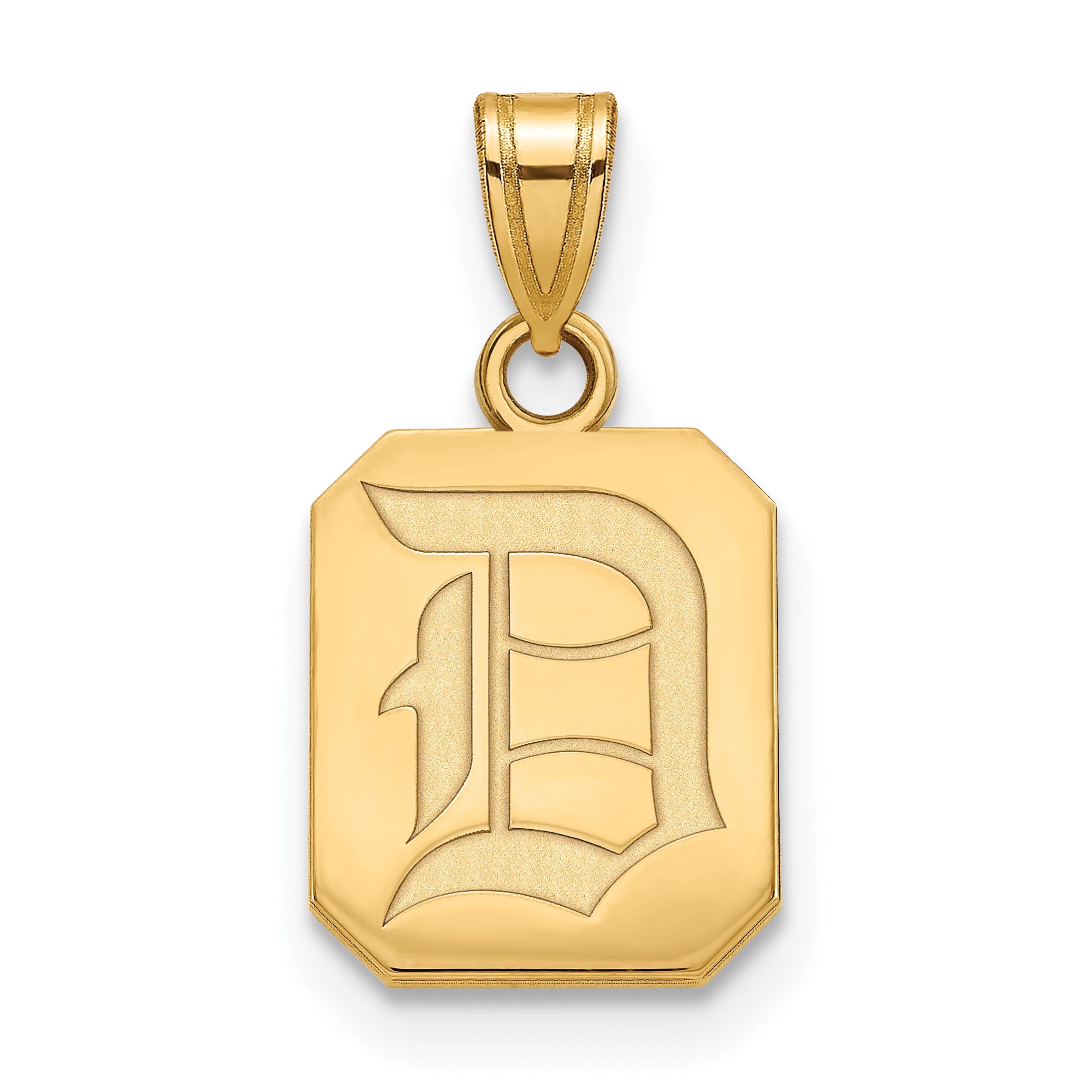 Gold Plated Sterling Silver Logoart Duquesne University Letter D Small Pendant