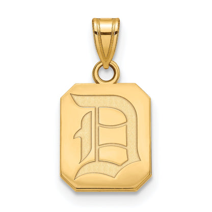 Gold Plated Sterling Silver Logoart Duquesne University Letter D Small Pendant
