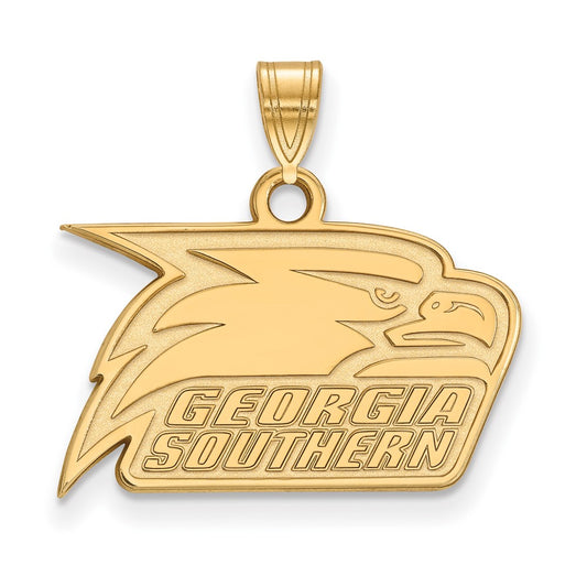 14K Yellow Gold Logoart Georgia Southern University Eagle Small Pendant