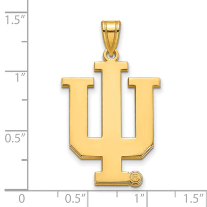 Gold Plated Sterling Silver Logoart Indiana University I U Extra Large Pendant