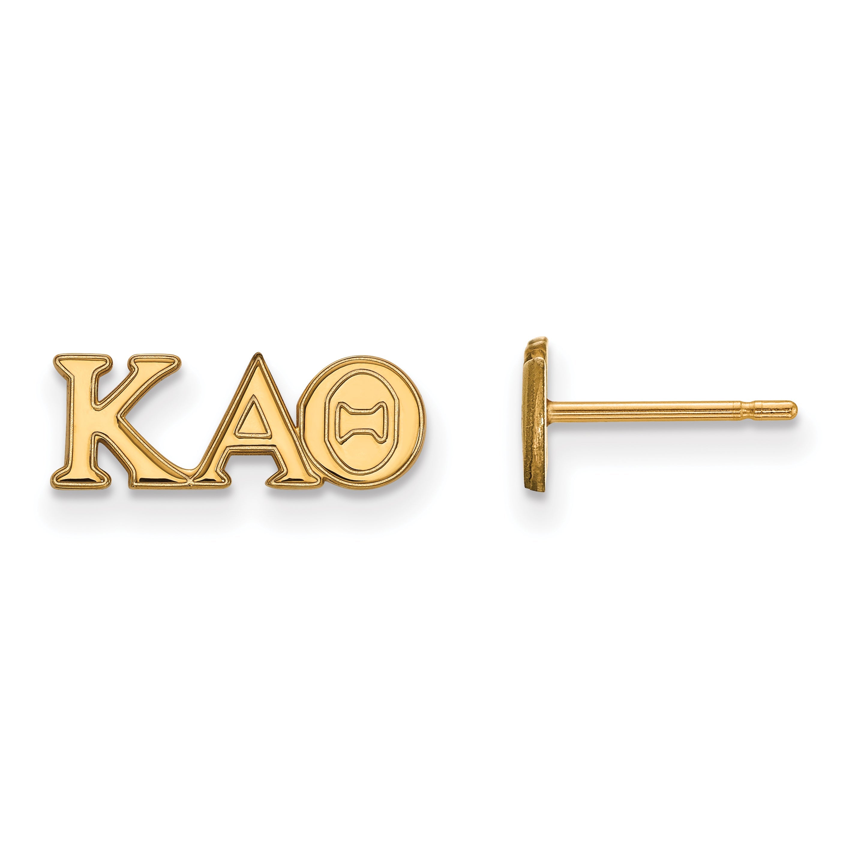 Gold Plated Sterling Silver Logoart Kappa Alpha Theta Sorority Greek Letters Extra Small Post Earrings