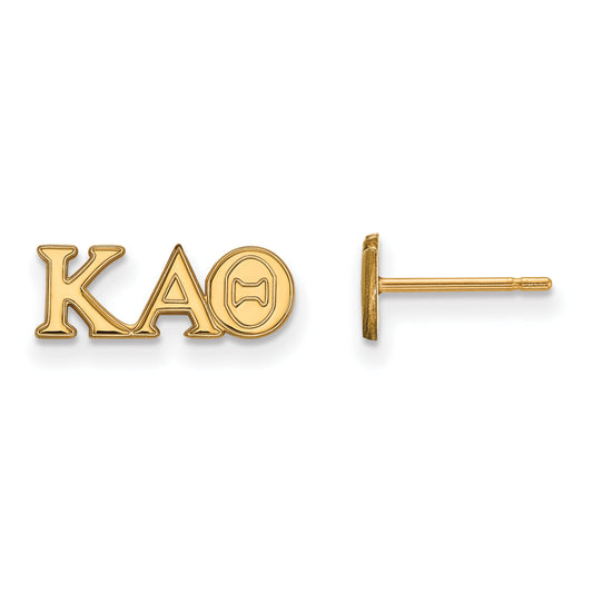 Gold Plated Sterling Silver Logoart Kappa Alpha Theta Sorority Greek Letters Extra Small Post Earrings