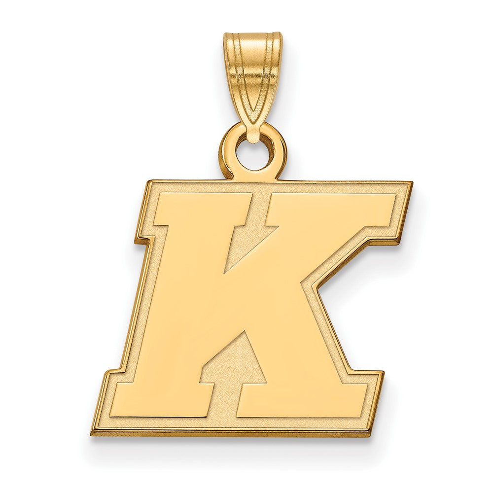 10K Yellow Gold Logoart Kent State University Letter K Small Pendant