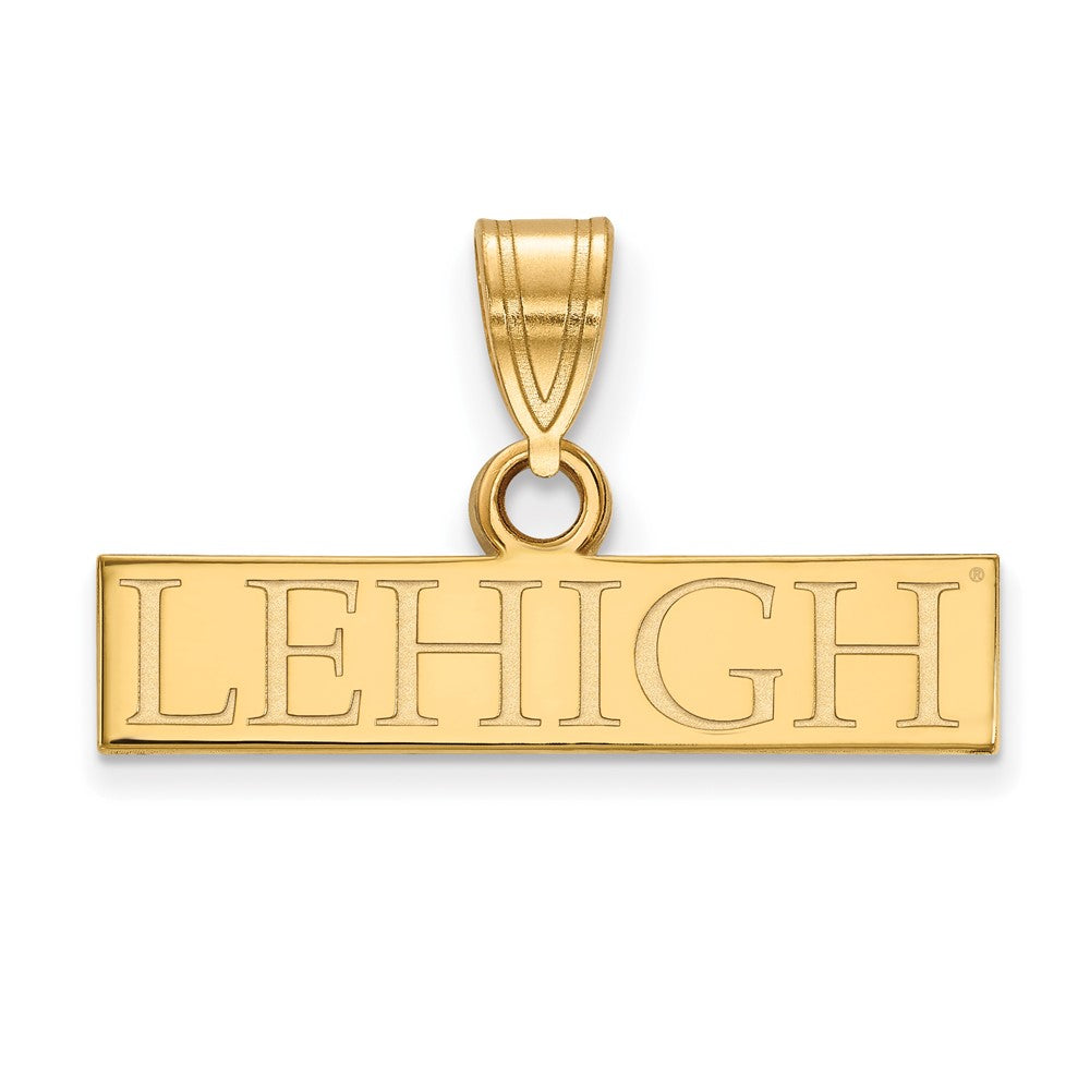 14K Yellow Gold Logoart Lehigh University Small Bar Pendant
