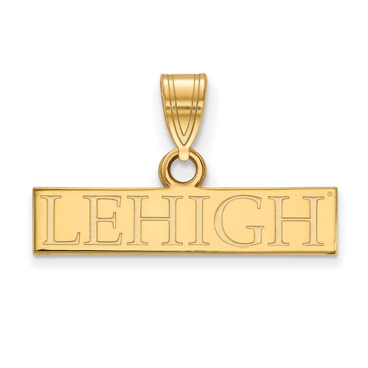 14K Yellow Gold Logoart Lehigh University Small Bar Pendant
