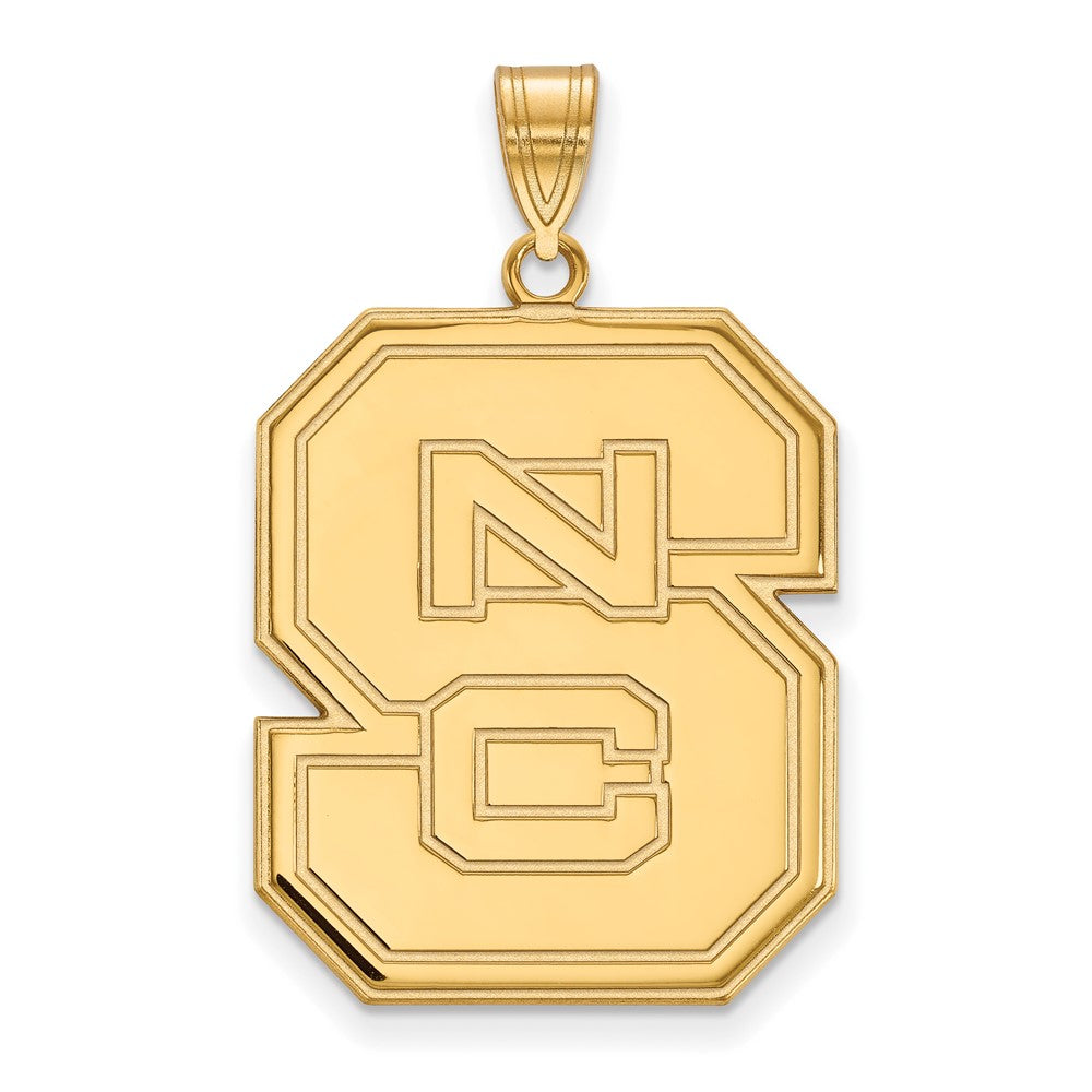 10K Yellow Gold Logoart North Carolina State University N C S Extra Large Pendant