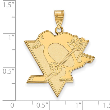 14K Yellow Gold Pittsburgh Penguins Extra Large Pendant