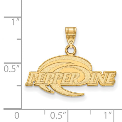 10K Yellow Gold Logoart Pepperdine University Medium Pendant