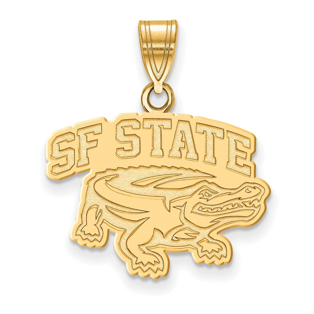 Gold Plated Sterling Silver Logoart San Francisco State University Medium Pendant