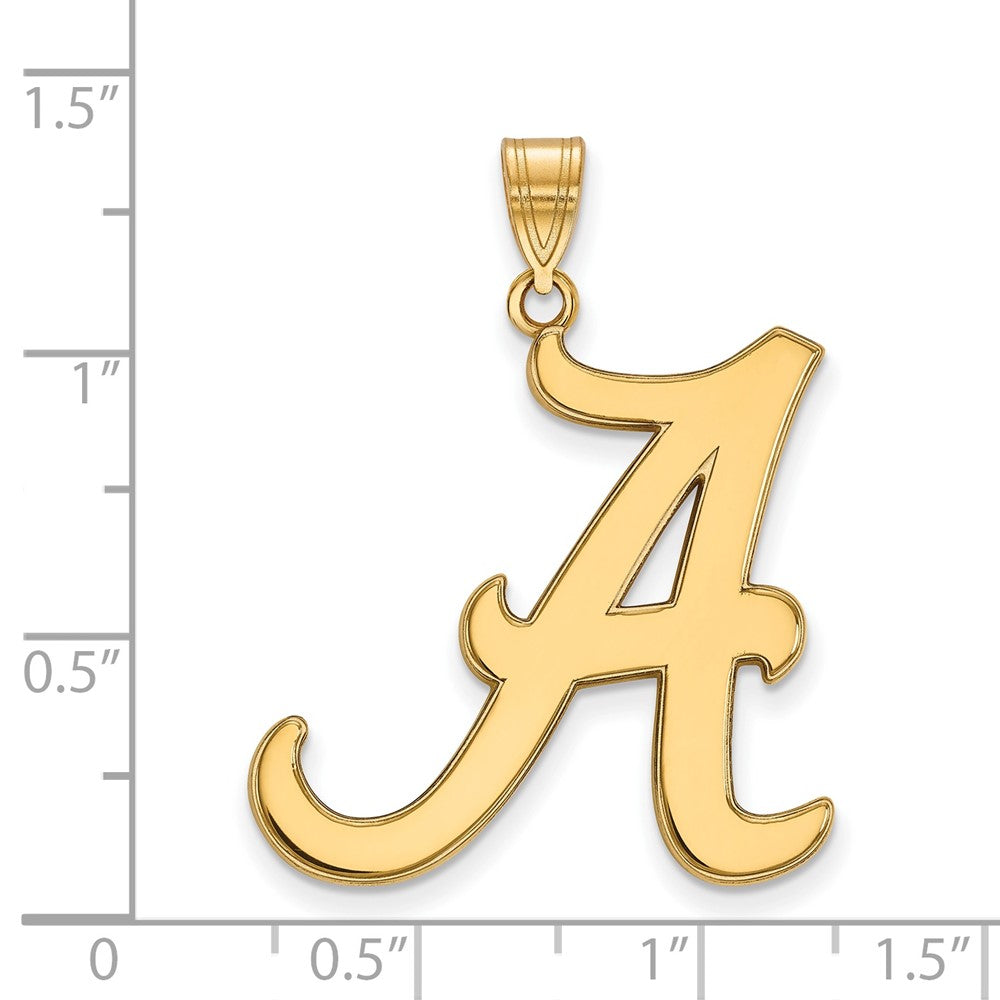 10K Yellow Gold Logoart University Of Alabama Letter A Extra Large Pendant