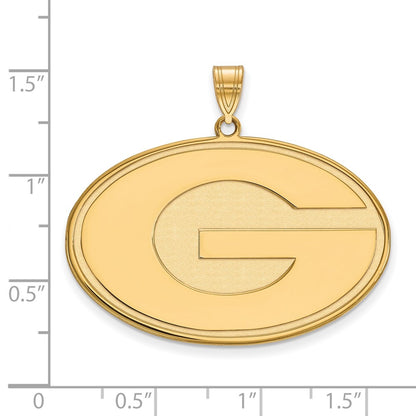 14K Yellow Gold Logoart University Of Georgia Letter G Extra Large Pendant