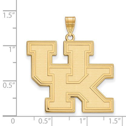 10K Yellow Gold Logoart University Of Kentucky U K Extra Large Pendant