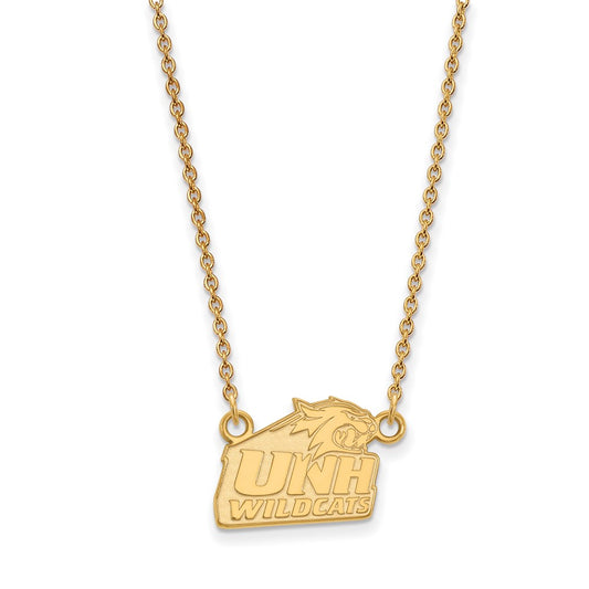 10K Yellow Gold Logoart University Of New Hampshire Small Pendant 18 Inch Necklace