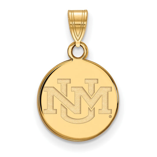 Gold Plated Sterling Silver Logoart University Of New Mexico Small Pendant