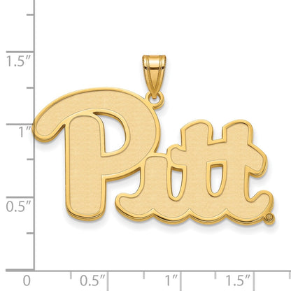 10K Yellow Gold Logoart University Of Pittsburgh Extra Large Pendant