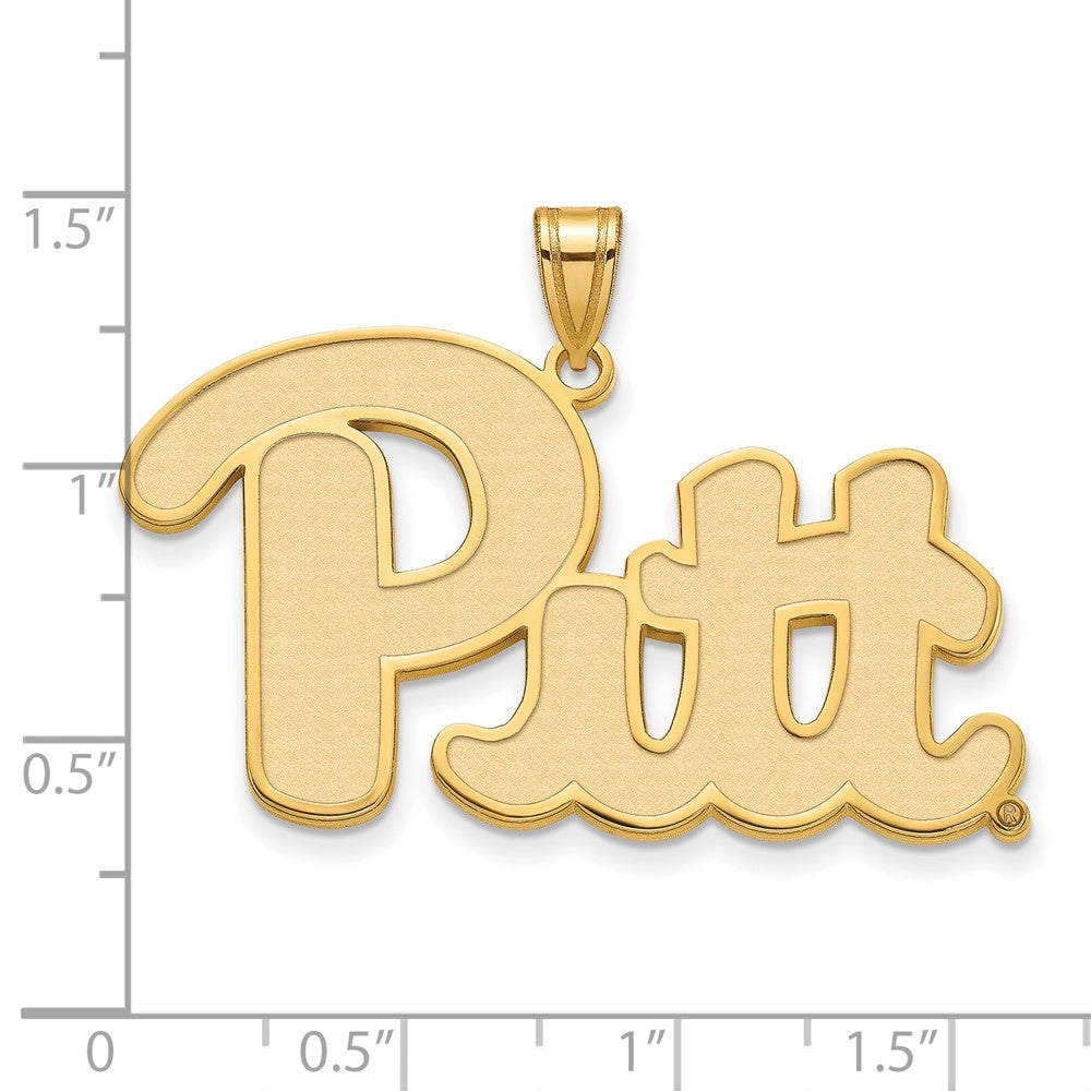 14K Yellow Gold Logoart University Of Pittsburgh Extra Large Pendant