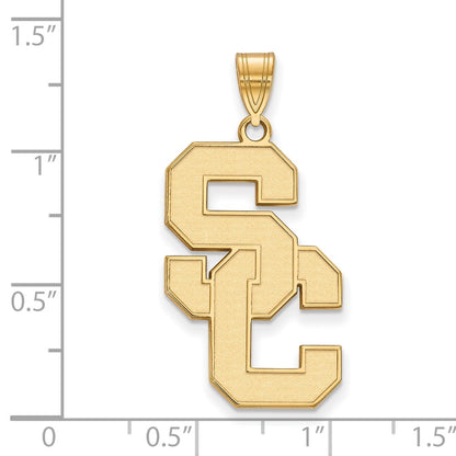 14K Yellow Gold University Of Southern California S C Extra Large Pendant