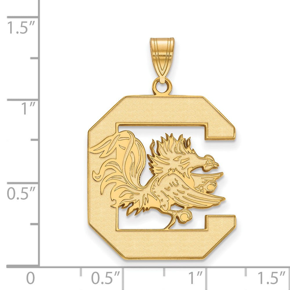 10K Yellow Gold Logoart University Of South Carolina Extra Large Pendant