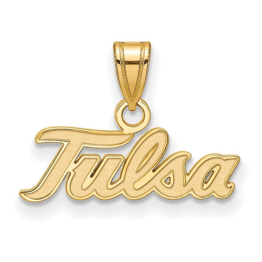 Gold Plated Sterling Silver Logoart University Of Tulsa T U Small Pendant