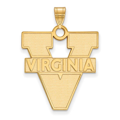 10K Yellow Gold Logoart University Of Virginia Extra Large Pendant