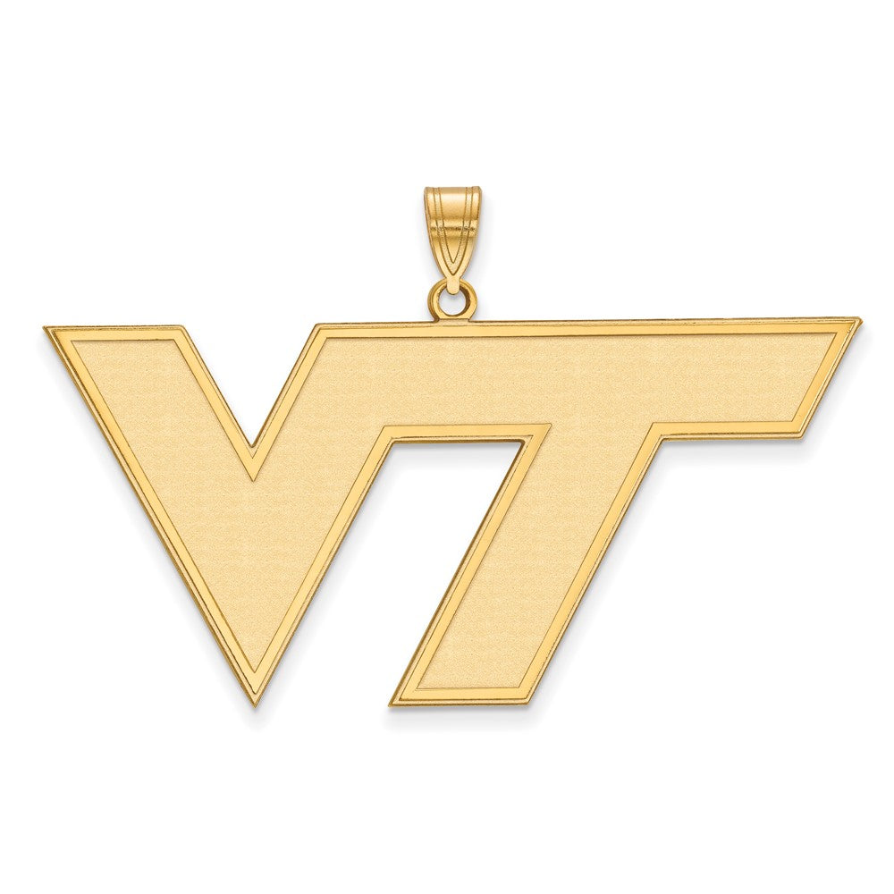 14K Yellow Gold Logoart Virginia Tech V T Extra Large Pendant