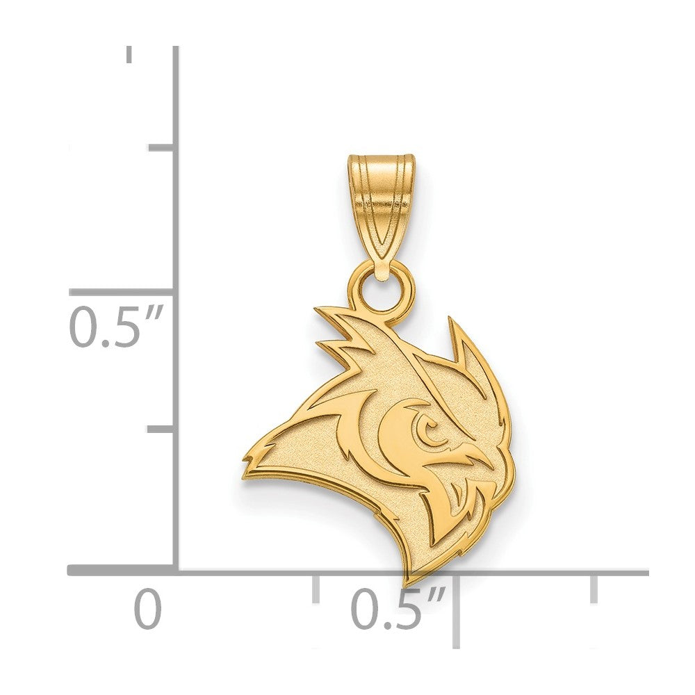 14K Yellow Gold Logoart Rice University Owl Small Pendant