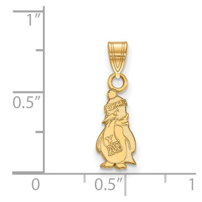 10K Yellow Gold Logoart Youngstown State University Penguin Small Pendant
