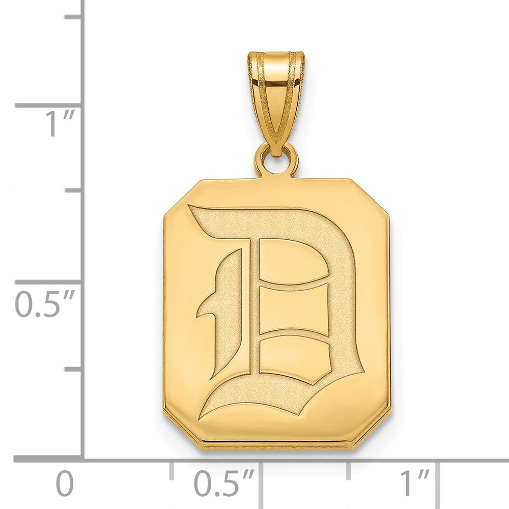 Gold Plated Sterling Silver Logoart Duquesne University Letter D Large Pendant