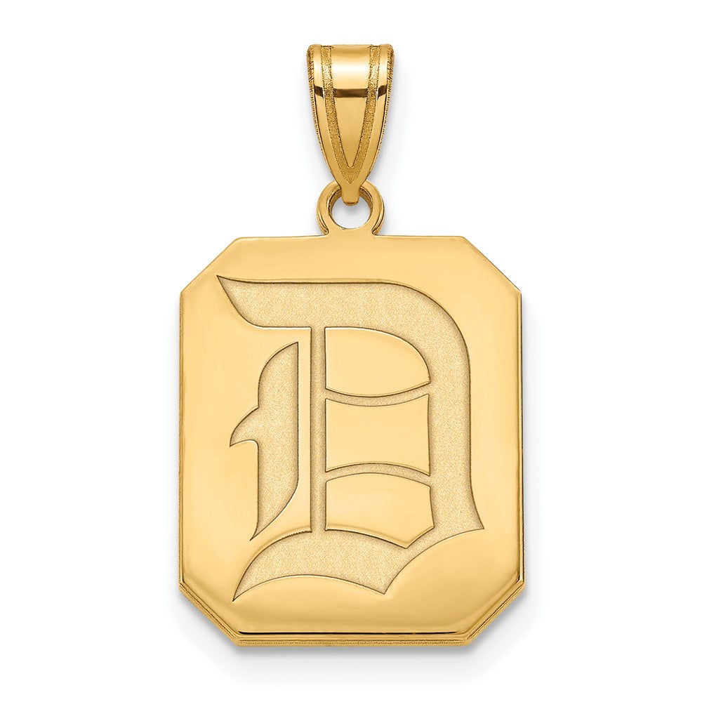10K Yellow Gold Logoart Duquesne University Letter D Large Pendant
