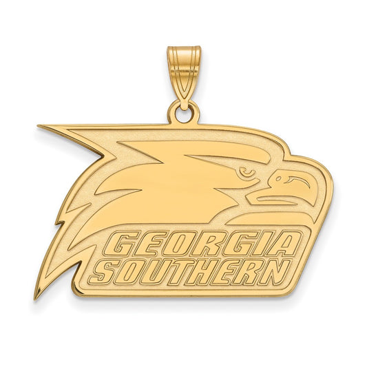 10K Yellow Gold Logoart Georgia Southern University Eagle Large Pendant