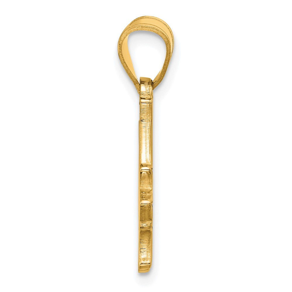 10K Yellow Gold Logoart Indiana State University I S Large Pendant