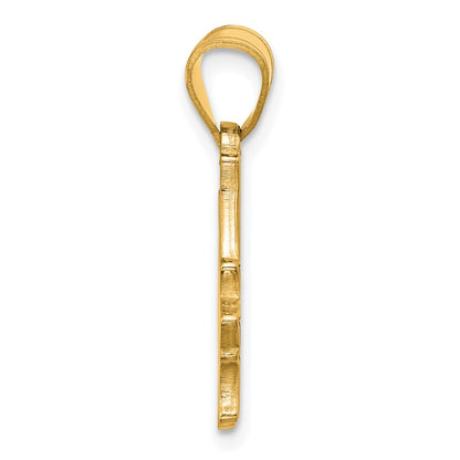 10K Yellow Gold Logoart Indiana State University I S Large Pendant