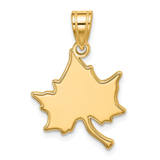 14K Yellow Gold Logoart Indiana State University I S Large Pendant