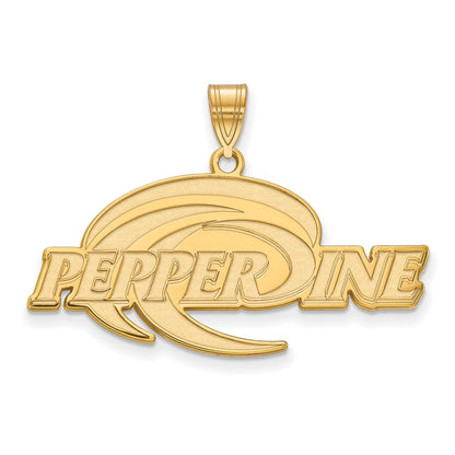 Gold Plated Sterling Silver Logoart Pepperdine University Extra Large Pendant