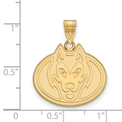 10K Yellow Gold Logoart St. Cloud State University Husky Large Pendant