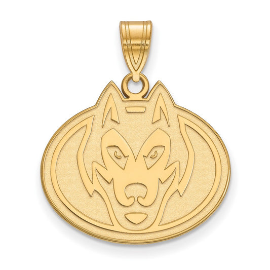 10K Yellow Gold Logoart St. Cloud State University Husky Large Pendant