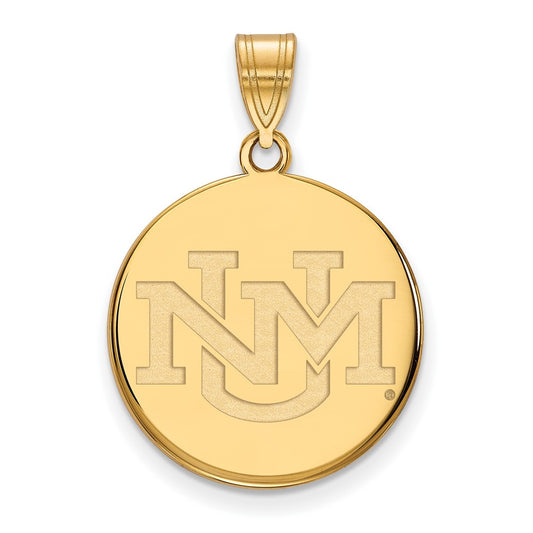14K Yellow Gold Logoart University Of New Mexico Large Pendant