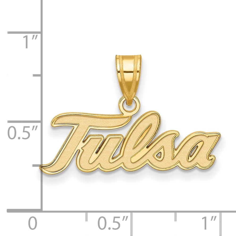 14K Yellow Gold Logoart University Of Tulsa T U Large Pendant