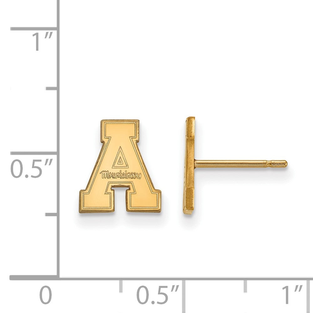 14K Yellow Gold Logoart Appalachian State University Extra Small Post Earrings