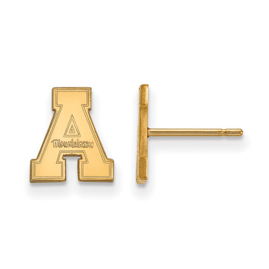 14K Yellow Gold Logoart Appalachian State University Extra Small Post Earrings