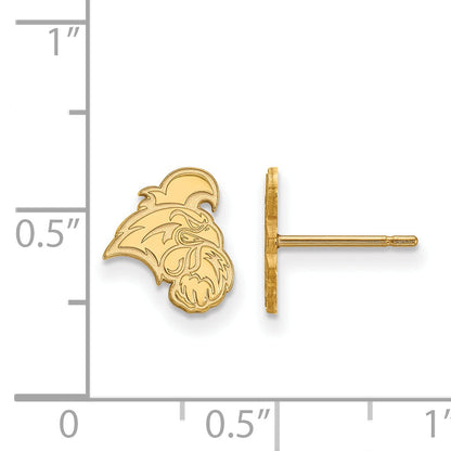 Gold Plated Sterling Silver Logoart Coastal Carolina University Chanticleer Extra Small Post Earrings