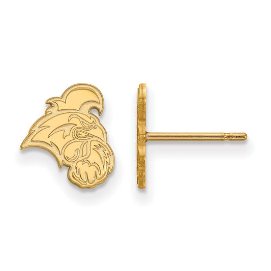 Gold Plated Sterling Silver Logoart Coastal Carolina University Chanticleer Extra Small Post Earrings