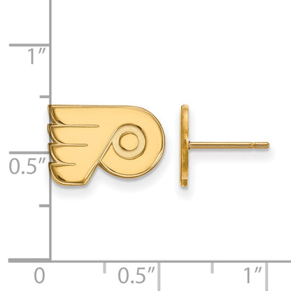 Gold Plated Sterling Silver Nhl Logoart Philadelphia Flyers Extra Small Post Earrings