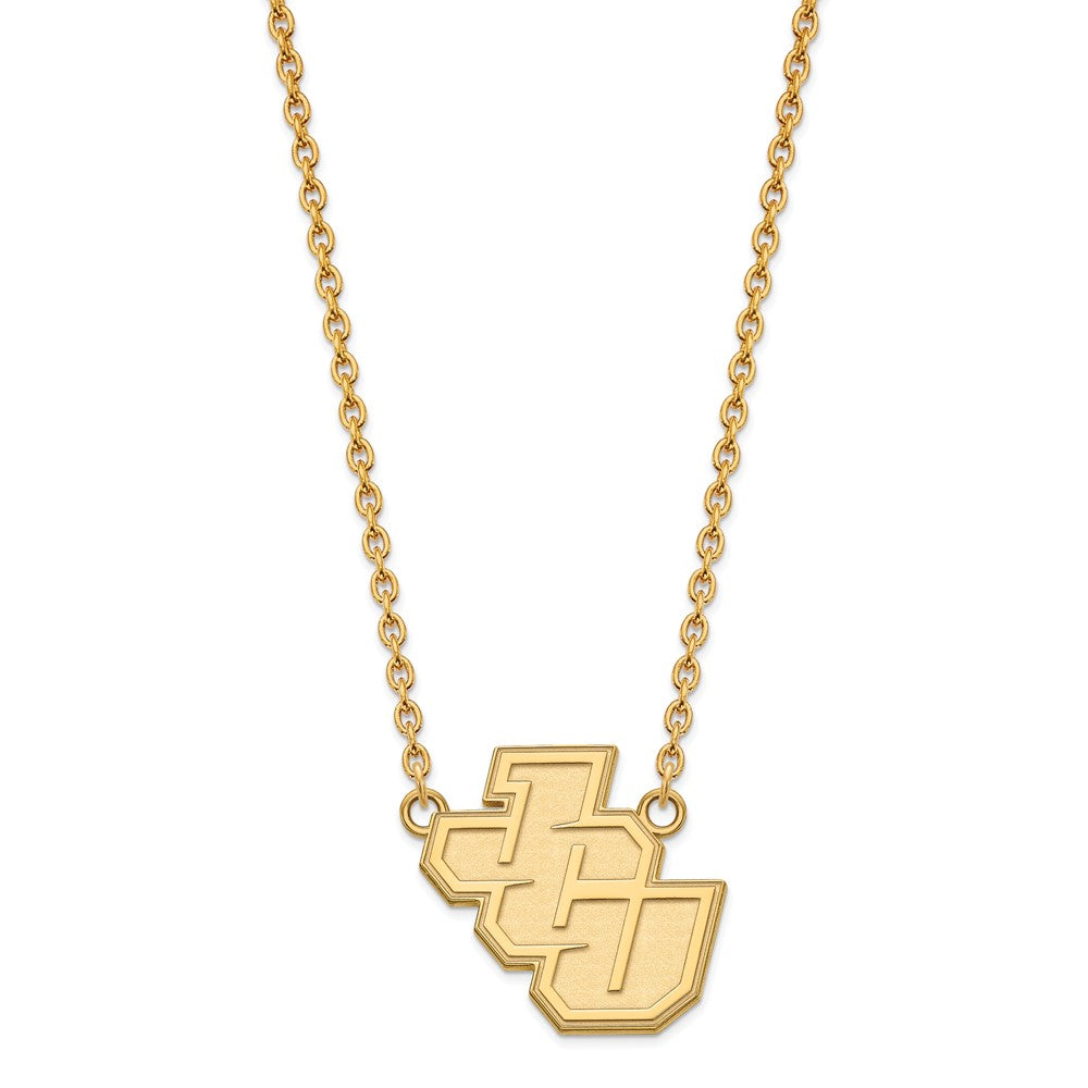 10K Yellow Gold Logoart John Carroll University Large Pendant 18 Inch Necklace