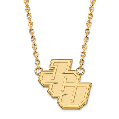14K Yellow Gold Logoart John Carroll University Large Pendant 18 Inch Necklace