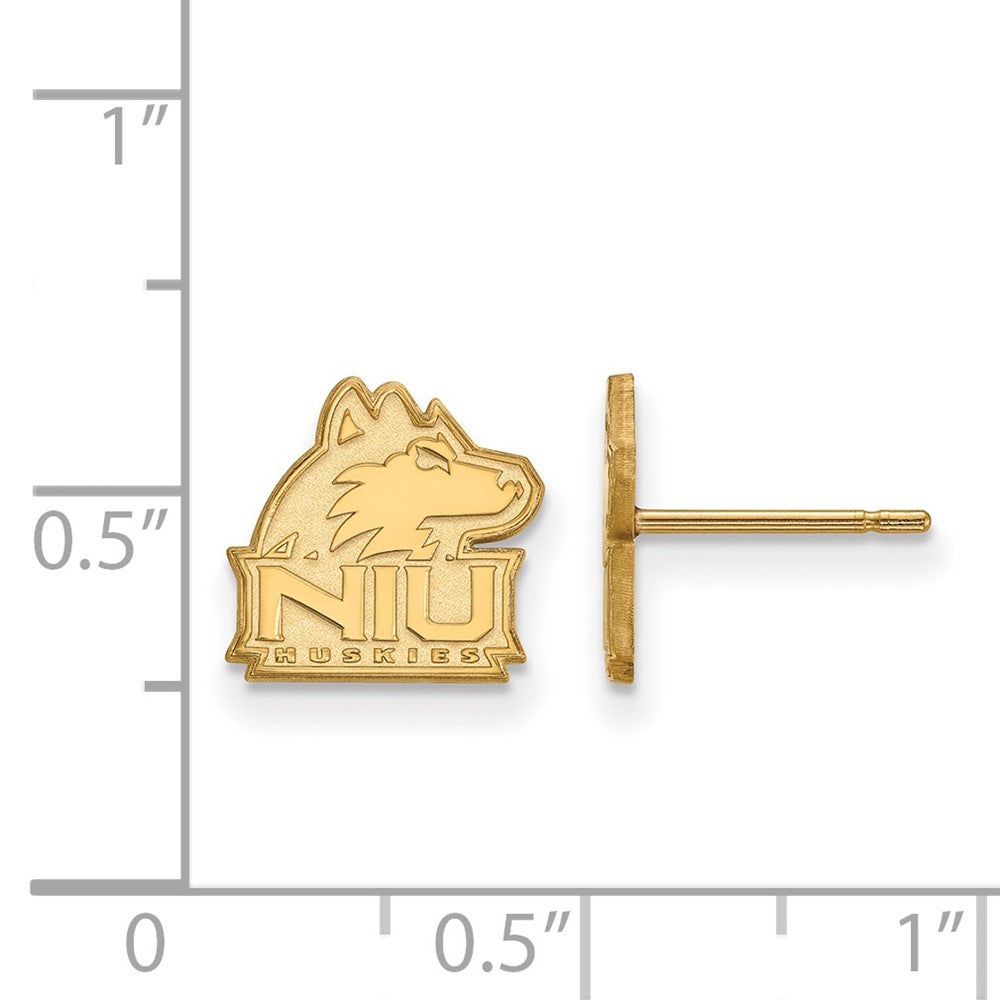 10K Yellow Gold Logoart Northern Illinois University N I U Huskies Extra Small Post Earrings