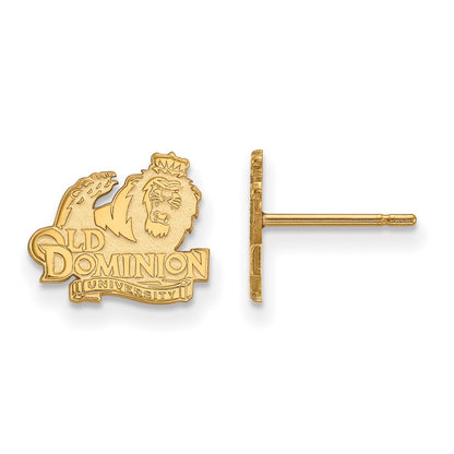 10K Yellow Gold Logoart Old Dominion University Extra Small Post Earrings